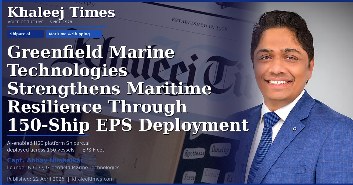 Greenfield Marine Technologies strengthens maritime resilience through 150-ship EPS deployment